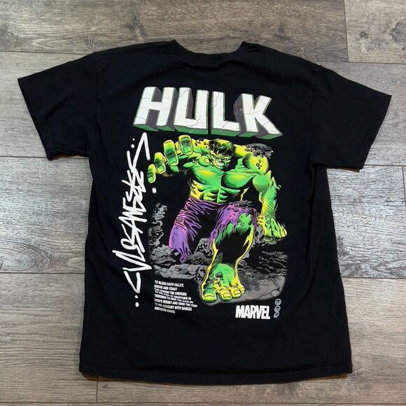 Marvel Los Angeles "I Am The Hulk" Black Graphic T-Shirt - Men's Size Medium - Picture 1 of 9